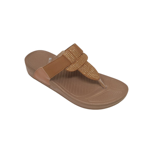 624-Brown Womens Clogs & Sliders
