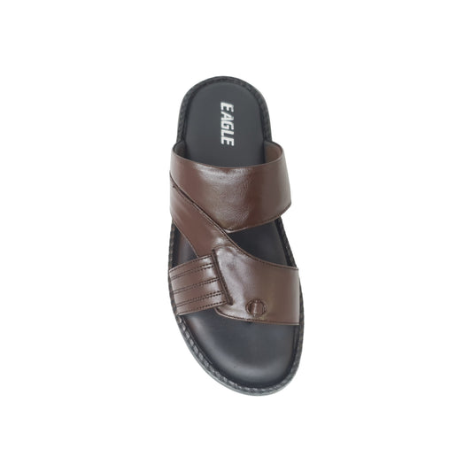 AA-202 Brown Mens Slippers & Flip Flops