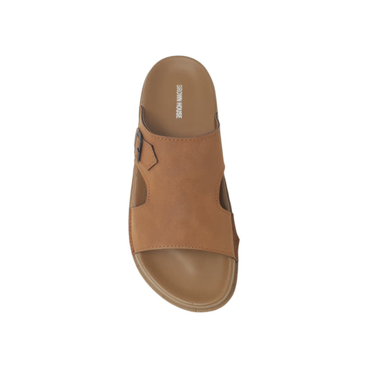 BH-023 Tan Mens Slippers & Flip Flops