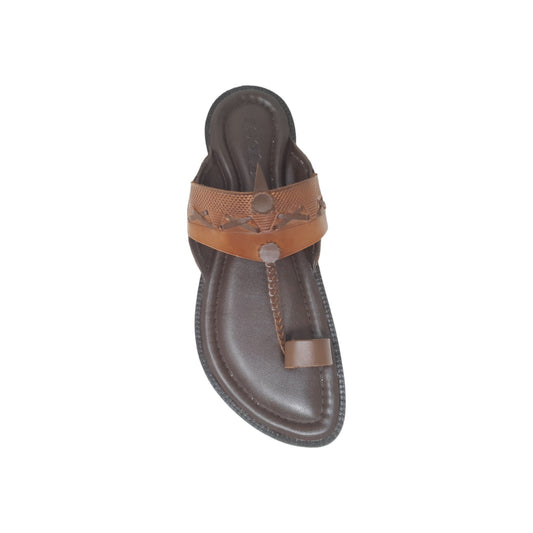 FB-4626 Tan Mens Kolhapuris & Ethnics