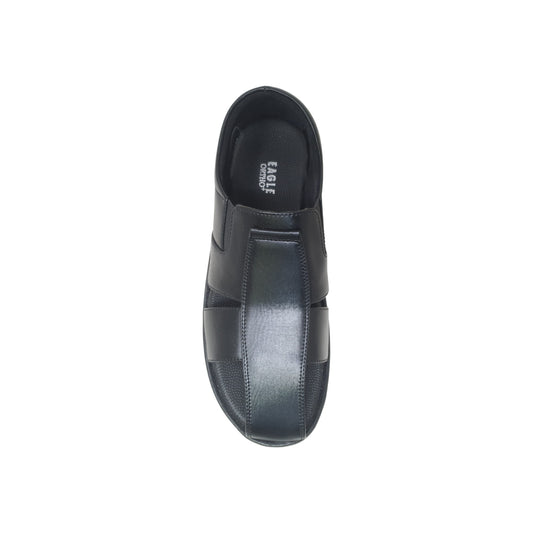 P-906-248 Black Mens Sandals & Floaters