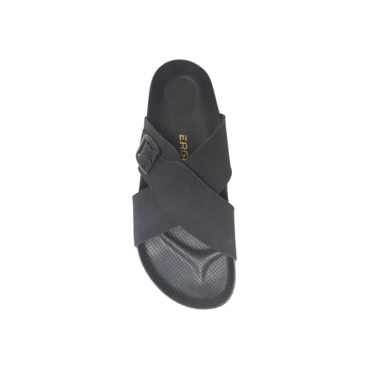 SA-104 Black Mens Slippers & Flip Flops