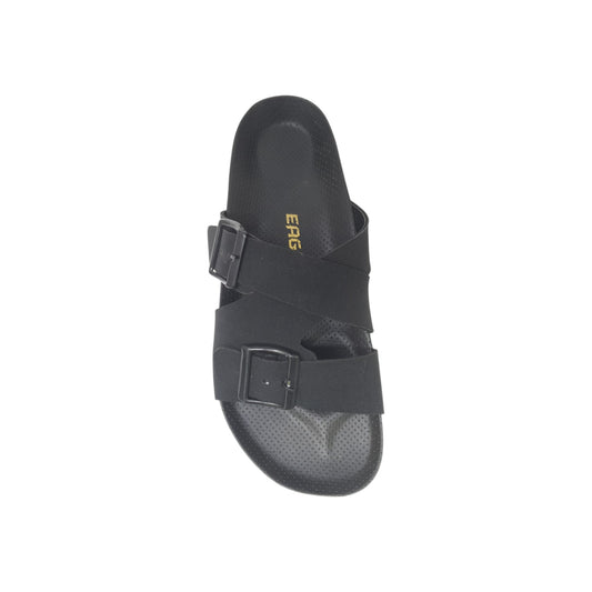 SA-107 Black Mens Slippers & Flip Flops