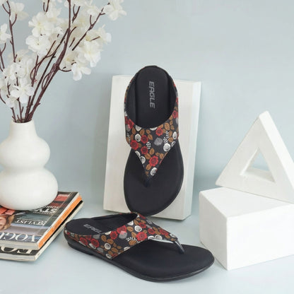KI-143-A Black Womens Flats