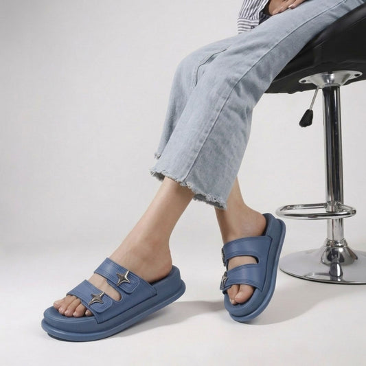 TR-105 Blue Womens Clogs & Sliders