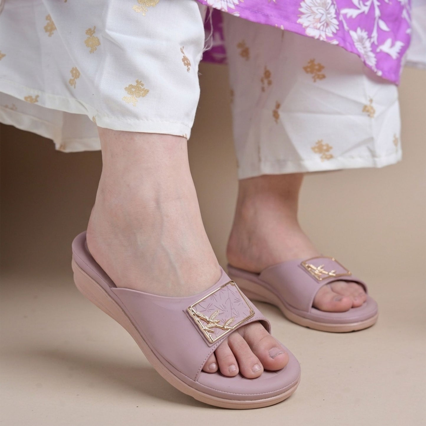 SL-110 Peach Womens Heels & Platforms