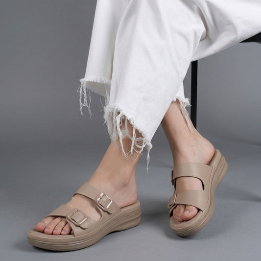 SB-142 Beige Womens Heels & Platforms