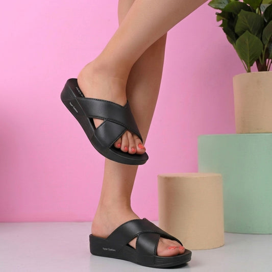 CROSS- Black Womens Clogs & Sliders