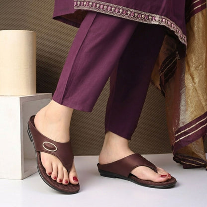EH-458 Brown Womens Flats