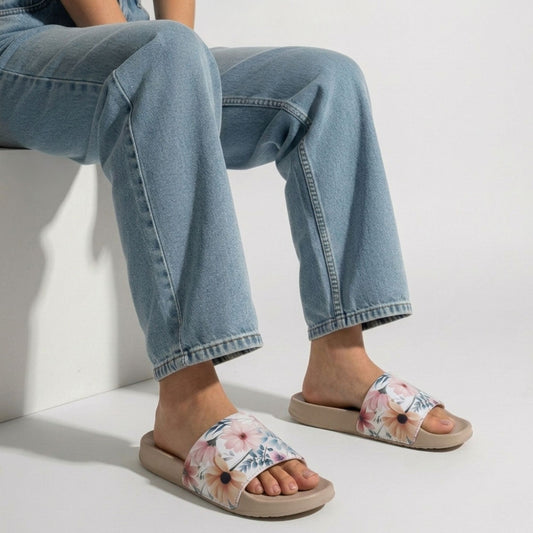 BLOOM-01 Beige Womens Clogs & Sliders
