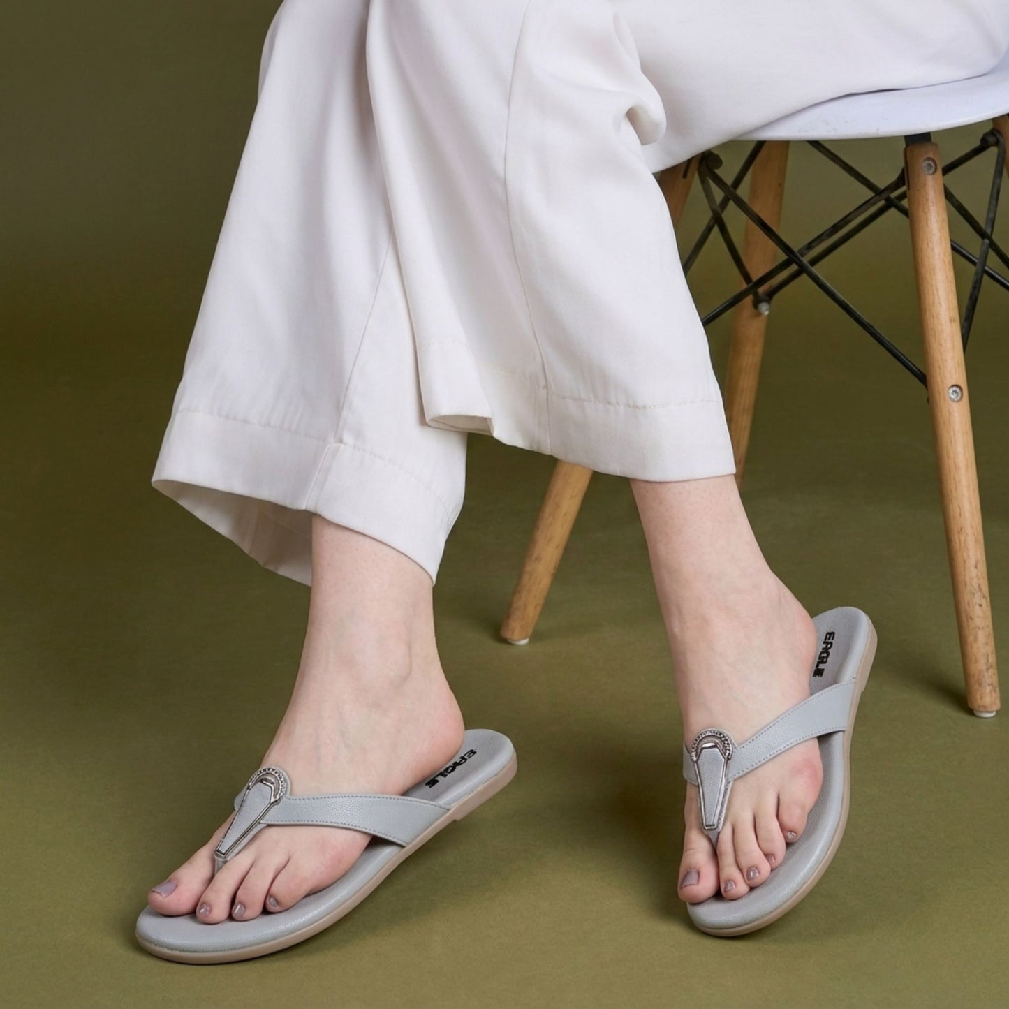 KI-187 Grey Womens Flats