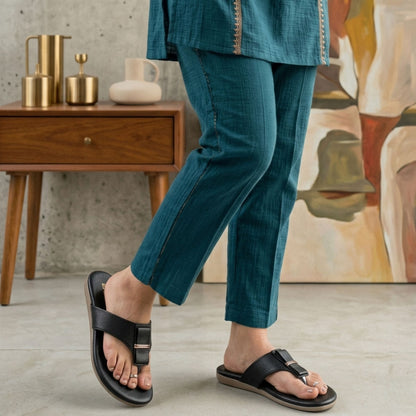 KI-188 Black Womens Flats