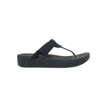 624-Black Womens Clogs & Sliders