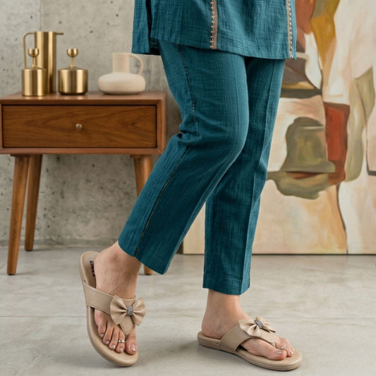 KI-186 Beige Womens Flats