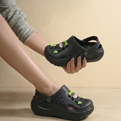 AMK-452 Black Womens Clogs & Sliders
