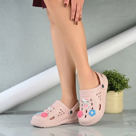 AMK-452 Peach Womens Clogs & Sliders