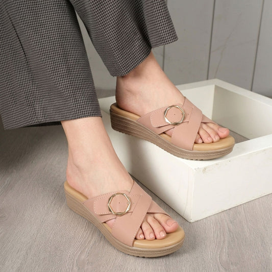SL-121 Peach Womens Heels & Platforms