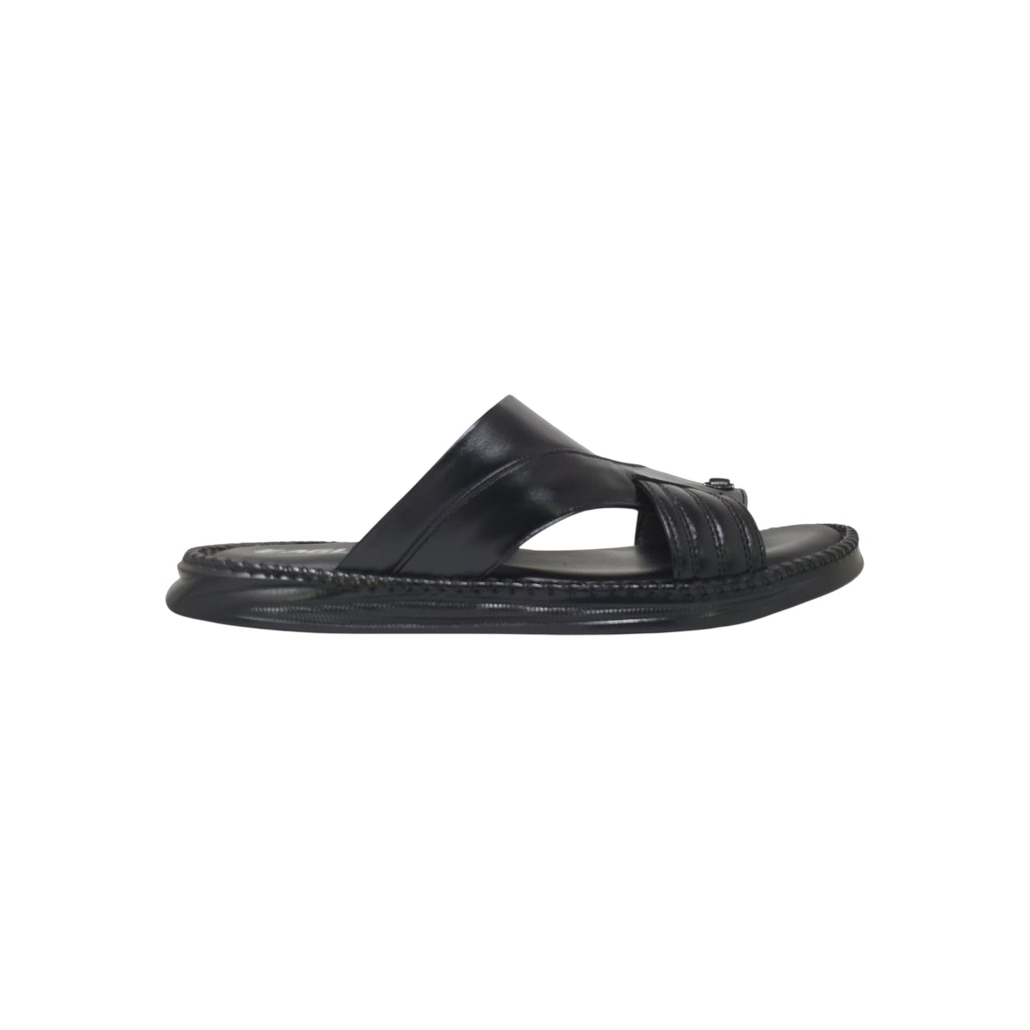 AA-202 Black Mens Slippers & Flip Flops