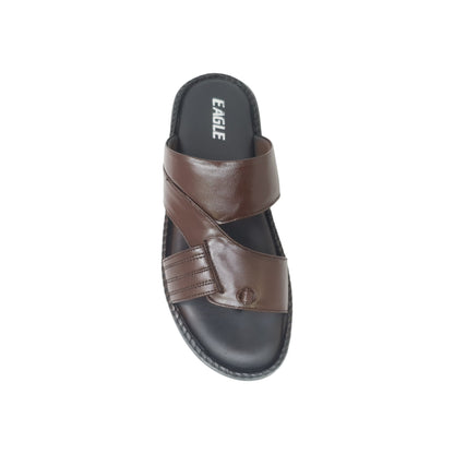 AA-202 Brown Mens Slippers & Flip Flops
