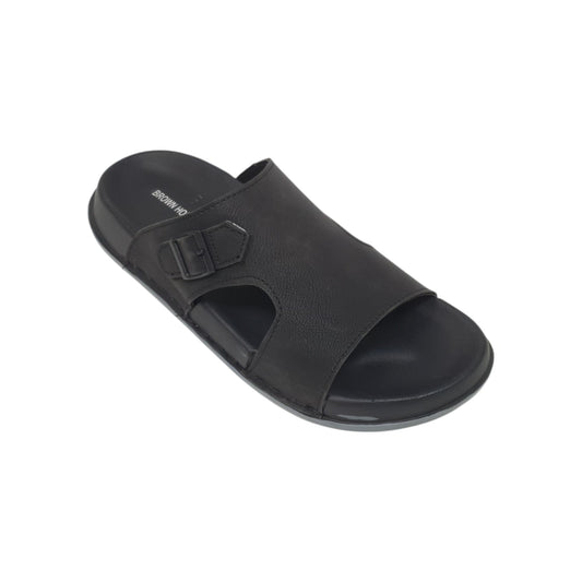BH-023 Black Mens Slippers & Flip Flops