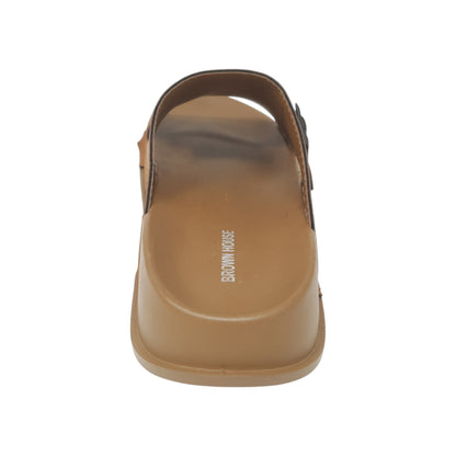 BH-023 Tan Mens Slippers & Flip Flops