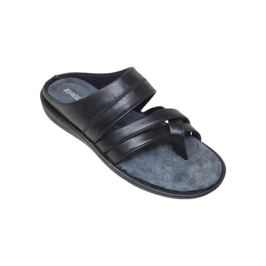 C-3820-357 Black Mens Slippers & Flip Flops