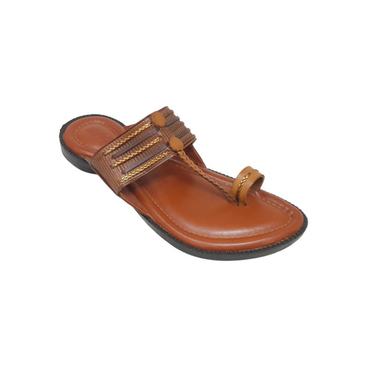 FB-4608 Tan Mens Kolhapuris & Ethnics