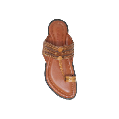 FB-4608 Tan Mens Kolhapuris & Ethnics