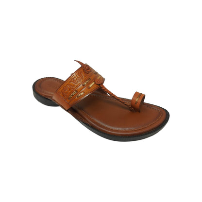 FB-4618 Tan Mens Kolhapuris & Ethnics