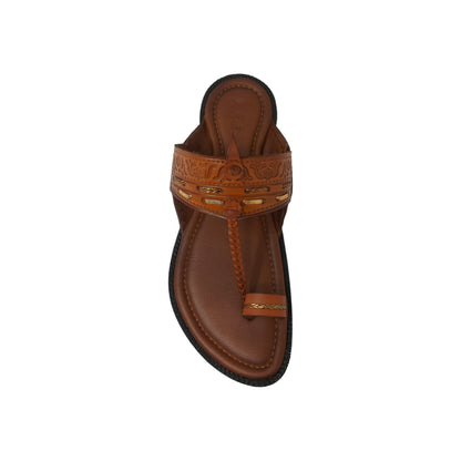FB-4618 Tan Mens Kolhapuris & Ethnics