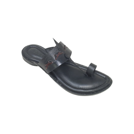 FB-4626 Black Mens Kolhapuris & Ethnics