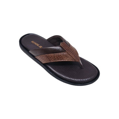 JK-183-404 Brown Mens Slippers & Flip Flops
