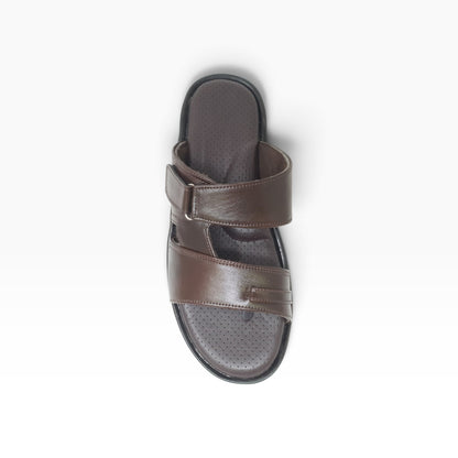 JK-2018-111 Brown Mens Slippers & Flip Flops