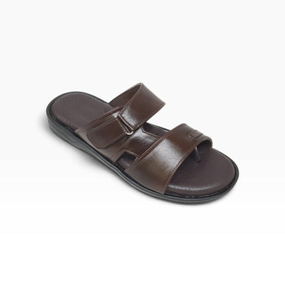 JK-2018-111 Brown Mens Slippers & Flip Flops