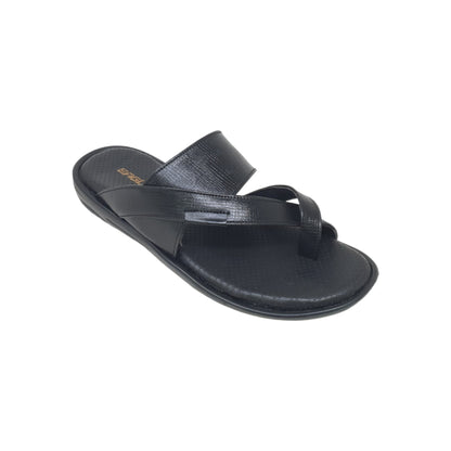 JK-8035-382 Black Mens Slippers & Flip Flops