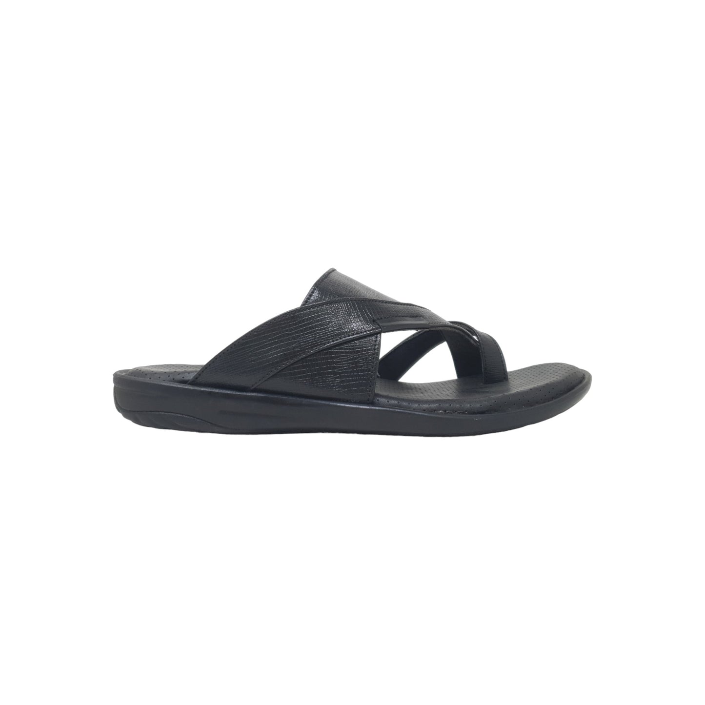 JK-8035-382 Black Mens Slippers & Flip Flops