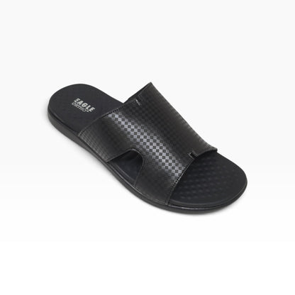 JK-8108-434 Black Mens Slippers & Flip Flops