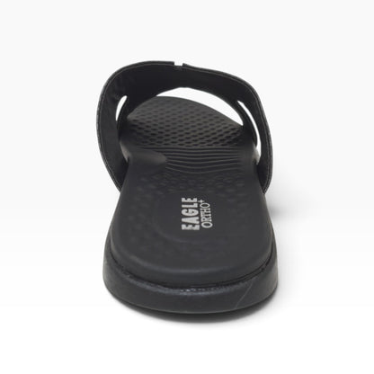 JK-8108-434 Black Mens Slippers & Flip Flops