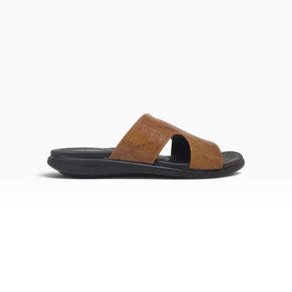 JK-8108-434 Tan Mens Slippers & Flip Flops