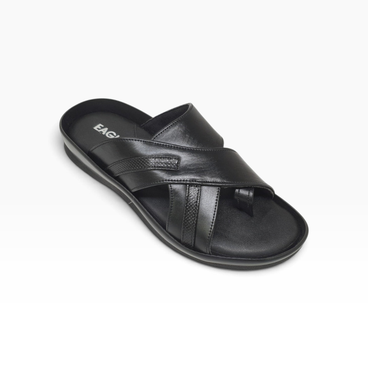 JK-8127-304 Black Mens Slippers & Flip Flops