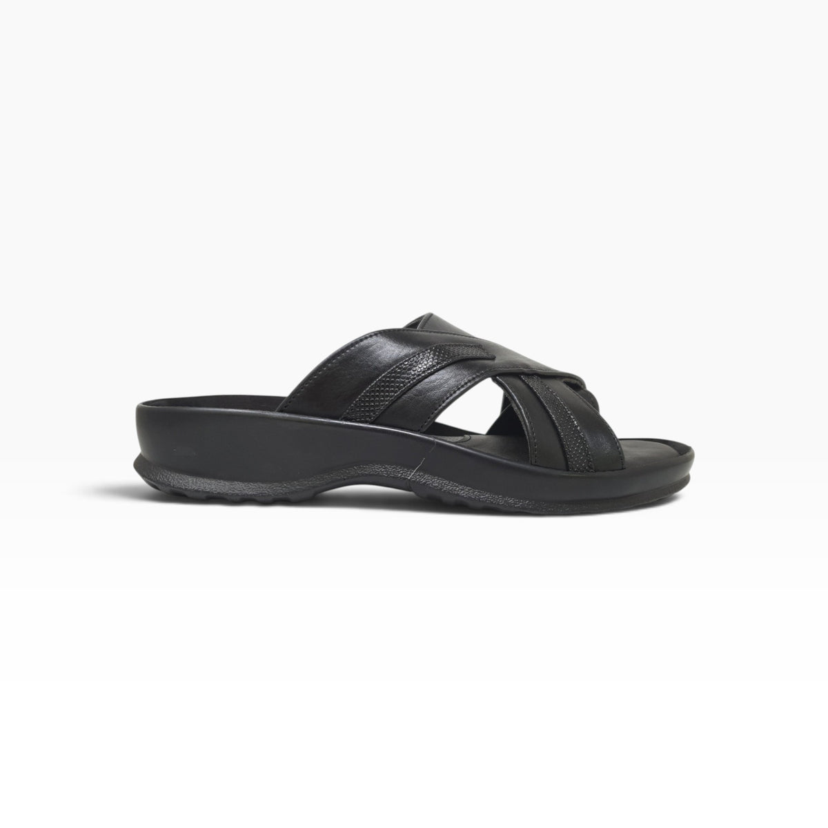 JK-8127-304 Black Mens Slippers & Flip Flops