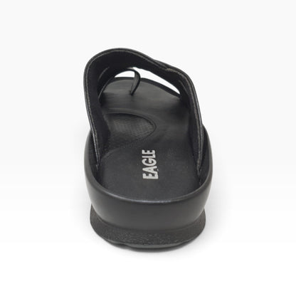 JK-8127-304 Black Mens Slippers & Flip Flops