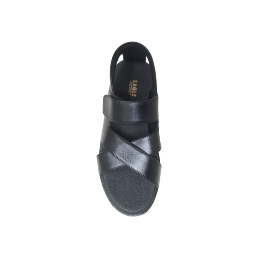 P-944-117 Black Mens Sandals & Floaters