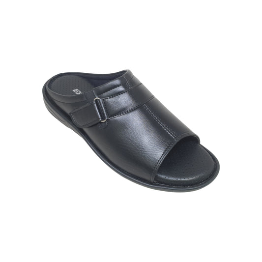 P-957-109-A Black Mens Slippers & Flip Flops