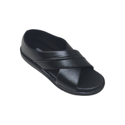 P-963-304 Black Mens Sandals & Floaters