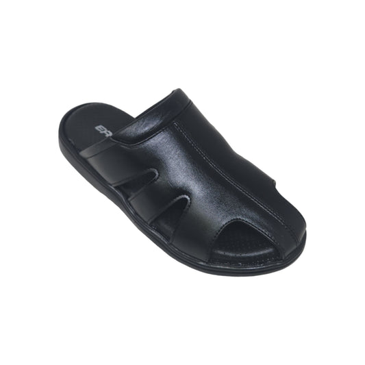 P-971-406 Black Mens Slippers & Flip Flops