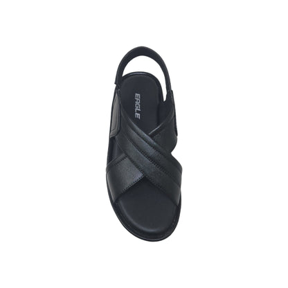 P-975-352 Black Mens Sandals & Floaters