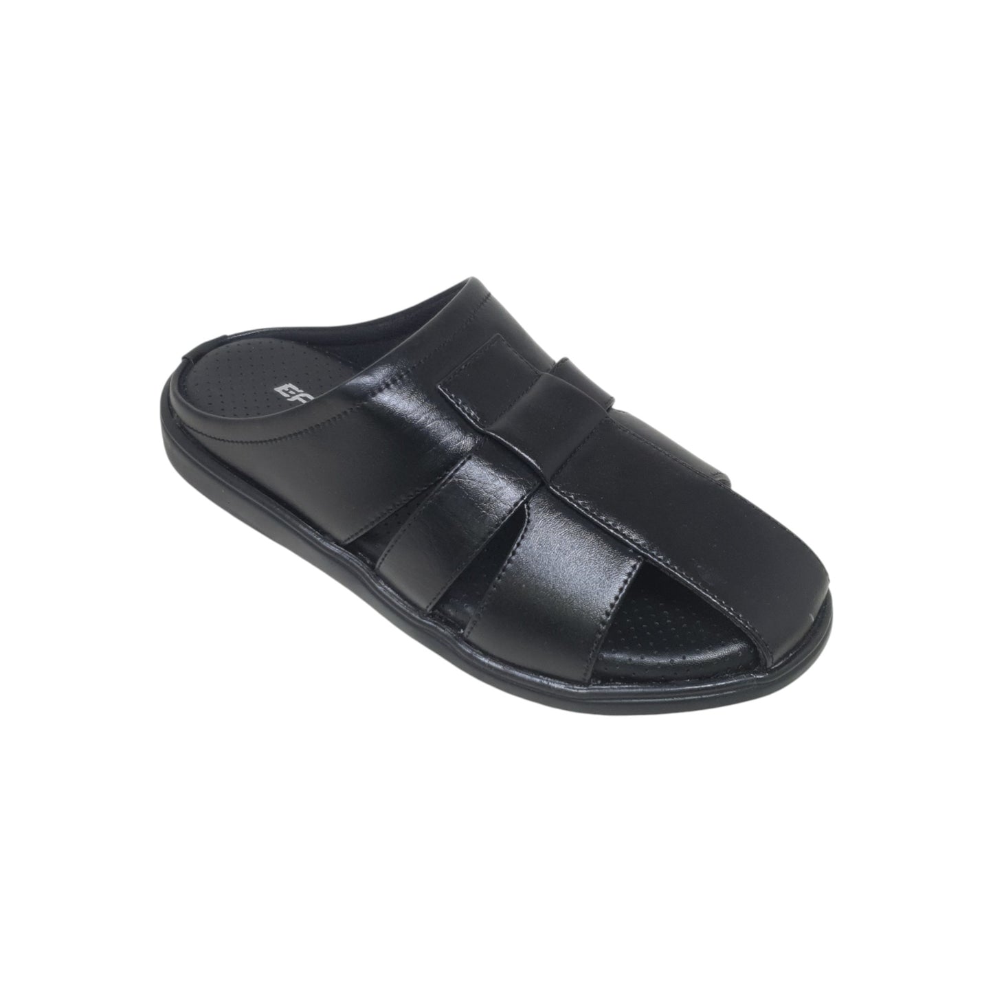 P-986-306 Black  Mens Slippers & Flip Flops