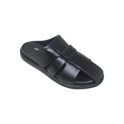 P-986-306 Black  Mens Slippers & Flip Flops