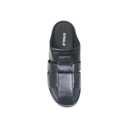 P-986-306 Black  Mens Slippers & Flip Flops